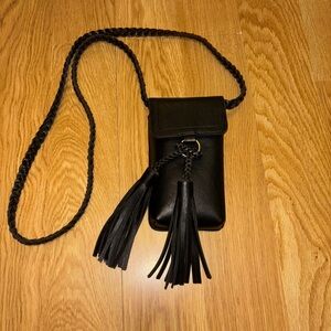 Dress barn Black vegan Leather Crossbody Bag